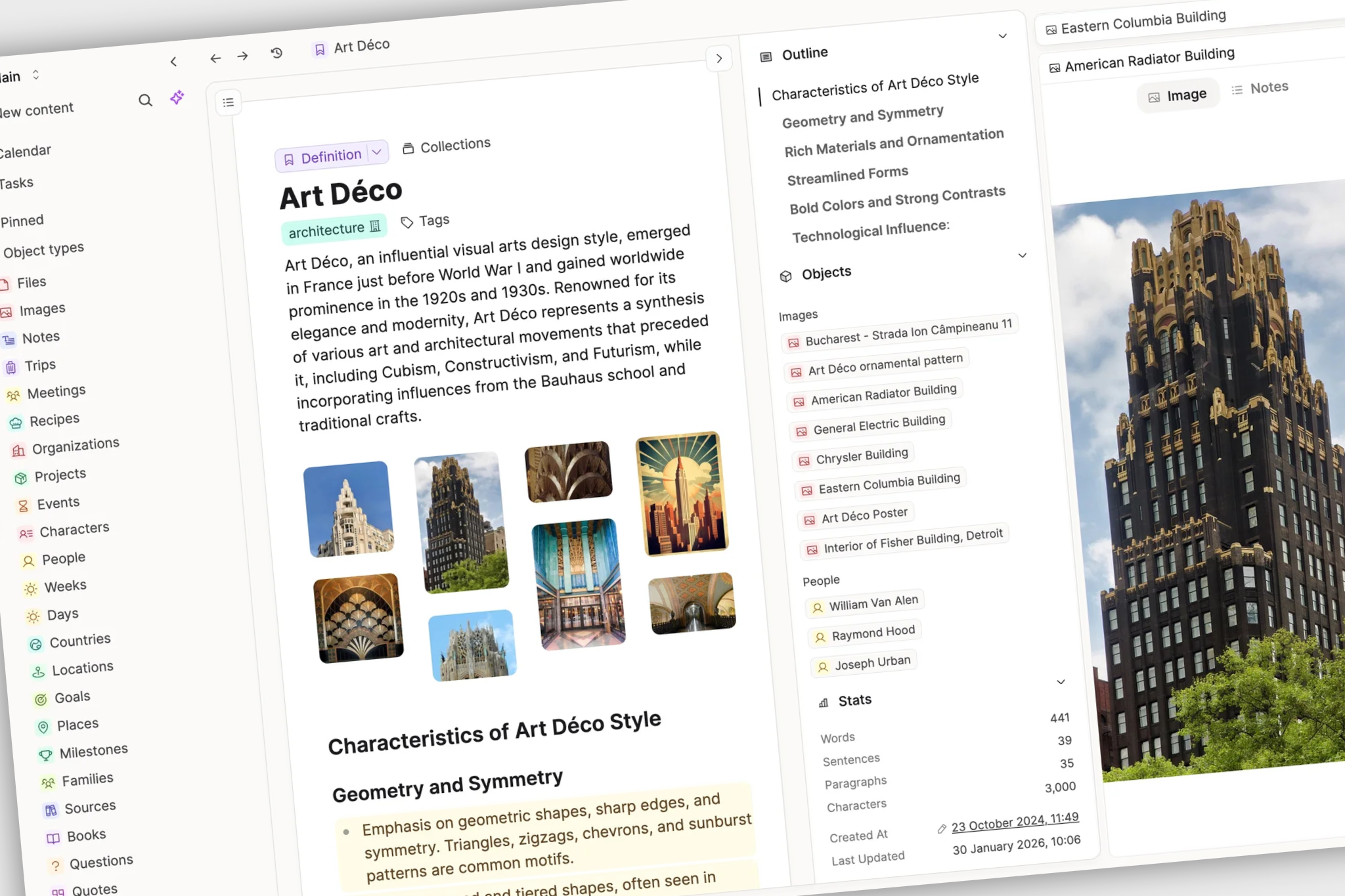 Capacities Screenshot